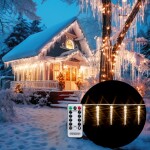 DBA Vánoční svítící rampouchy, venkovní 80LED s ovladačem