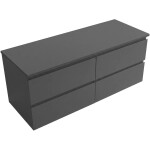 CERANO - Koupelnová skříňka Carole - antracitová + deska pod umyvadlo Navira Slim - 18 mm - 120x49,8x46 CER-108566