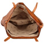 Trendová dámská koženková kabelka přes rameno Ramira, hnědá