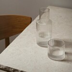 FERM LIVING Sada karafy se skleničkou Ripple 0,5 l Clear - ferm LIVING Skleněná karafa Ripple Small 500 ml, čirá barva, sklo