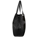 Luxusní dámská kožená kabelka na rameno Cynthia, černá