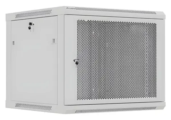 Lanberg WF01-6609-23S šedá / Nástěnný rozváděč / 19" / 9U / 600x600 mm / perforovaná dvířka (WF01-6609-23S)