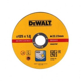 DeWalt DT3507 / Řezací kotouč na kov a ocel / 125 x 22.2 x 1.0 mm / Šířka řezu 1.0 mm / 10 ks (DT3507)