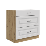 Spodní skříňka Stilo 80 D 3S BB - Premium Box Barva korpusu: Dub artisan, Barva dvířek: Dust Grey