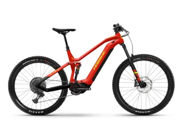 Haibike AllMtn 7 celoodpružené elektrokolo Matt Red/Black/Neon PROVĚŘENO vel. M