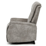 Polohovací křeslo, elektrické zabudované ovládání, šedá, látka vintage, TV-Q8575 GREY3