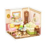 RoboTime 3D dřevěná skládačka miniatura domečku Čaj o páté