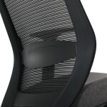 Židle kancelářská, černá MESH síťovina, černá látka, plastový kříž, synchronní mechanismus, kolečka pro tvrdé povrchy