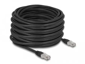 Delock síťový kabel RJ45 Cat.6A S/FTP Outdoor 20 m černá / Síťový kabel / PE plášť / -20 až 60 °C (80132)
