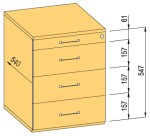 BBP Orga Aer K3 540 :: celovýsuv-tlumení-plast (158525)