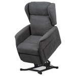Polohovací křeslo, elektrické kabelové ovládání, šedá, látka, TV-1190 GREY2