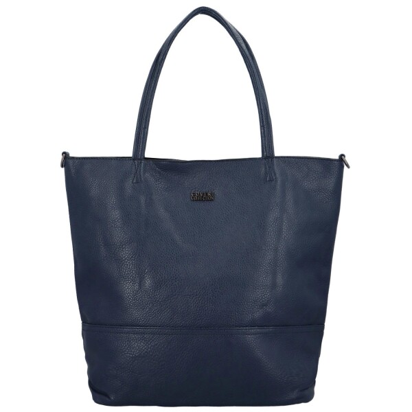 Nadčasová velká dámská koženková kabelka Laurencie, tmavě modrá