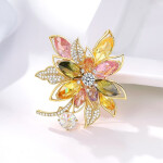 Brož Swarovski Elements Enrica, Zlatá