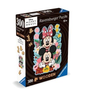 Dřevěné puzzle Disney: Mickey Minnie 300 dílků