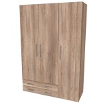 Nábytek Mikulík Skříň RIO 120-135 ROZMĚR: (š/v/h) 120 x 200 x 52 cm