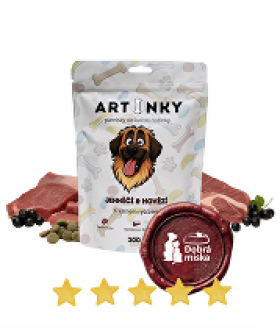 Artinky Jehněčí&Hovězí s černým rybízem 300g
