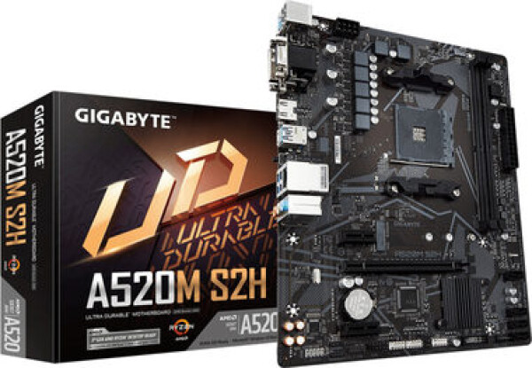 GIGABYTE A520M S2H (rev. 1.0) / AMD A520 / DDR4 / SATA III RAID / USB / GLAN / M.2 / sc.AM4 / mATX (A520M S2H)