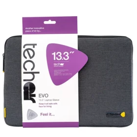 Techair Evo Pro šedá / Pouzdro na notebook / 12" - 13,3" / Umělá kožešina, pěna, ripstop (TAEVS005V2)