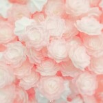 Dekorace oplatková - Růže velká 55 mm, sv.růžová 15 ks