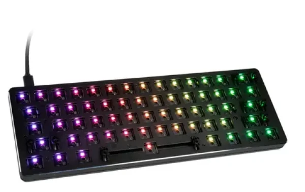 Glorious GMMK Compact barebone ANSI černá / herní klávesnice / bez spínačů / USB-C / ANSI layout / RGB / 1.8m (GMMK-COMPACT-RGB)