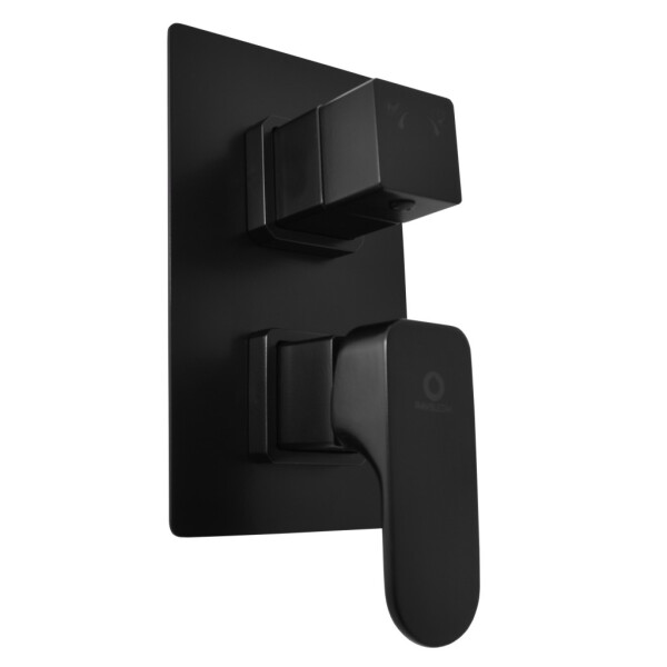 RAV Slezák - YUKON - Vanová/Sprchová baterie podomítková 2-cestná s tělesem, Černá - matná YU186KCMAT YU186KCMAT