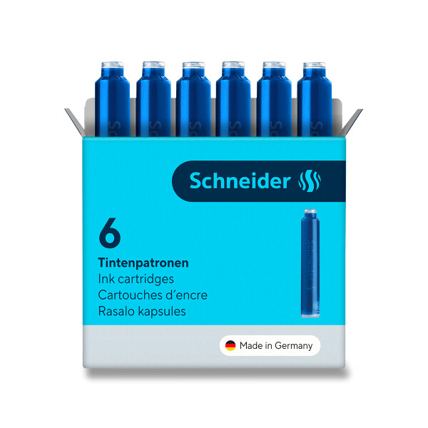 Inkoustové bombičky Schneider, 6 ks modré