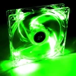 Akyga AW-12A-BG zelená / Ventilátor / 120 mm / zelená LED / Molex (AW-12A-BG)