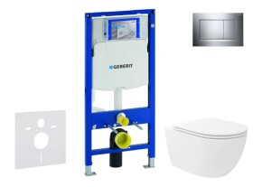 GEBERIT - Duofix Set předstěnové instalace, klozetu Oudee Vortex a sedátka softclose, tlačítko Sigma30, chrom SANI11CA1153