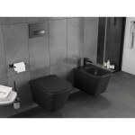 MEXEN - Teo Závěsná WC mísa Rimless Tornado, černá mat 3385XX85T