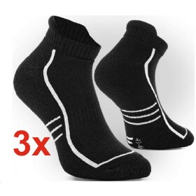 VM Obuv VM Footwear Coolmaxové funkční ponožky krátké černé 3 páry