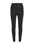 Dámské merino spodky ICEBREAKER Wmns Merino 260 Tech Vertex High Rise Leggings AlpGeo, Black/Snow/J velikost: L
