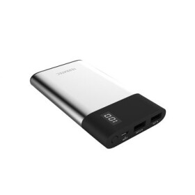 TERRATEC Powebank P80 Slim stříbrná / 8000 mAh / 5V / 2.1A / 1x Micro-USB (vstup) / 2x USB-A (218552-T)