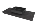 Deska pod umyvadlo Naturel Dolce 120x8x50 cm Pietra Grigia černá mat DO12050PBC DO12050PBC
