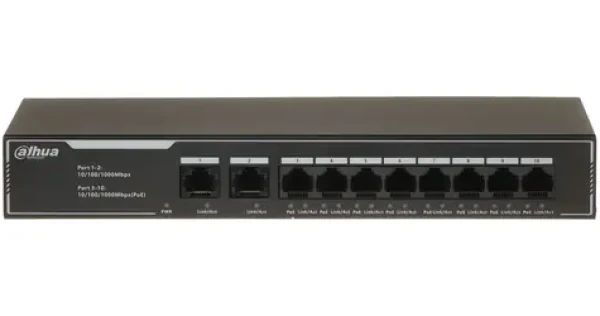 Dahua SG1010LP / Switch / 1000 Mbps / PoE+ / 65W (SG1010LP)