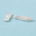 Přírodní barokní Keshi perla - bílá - 17-27 x 5-8 x 2-3 mm - 1 ks