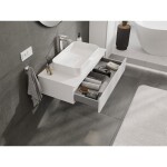 MEXEN/S - Rivel koupelnová skříňka pod umyvadlo 90 cm s deskou, 1 šuplík, reliéf , bílá mat 91A20-09023-1-BFC01