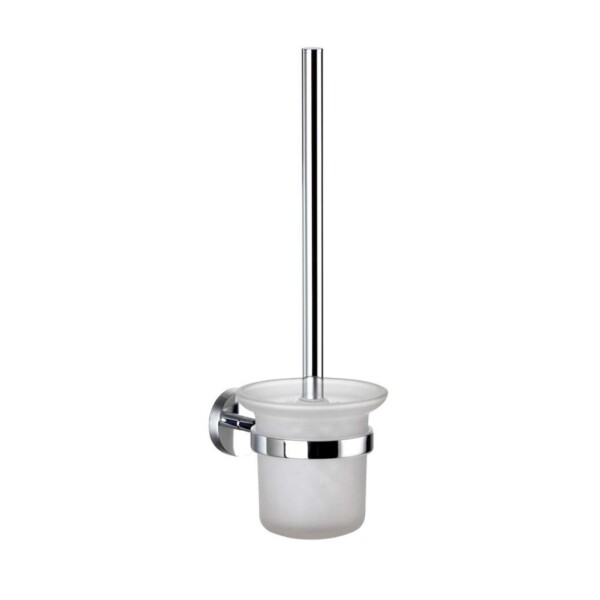 Kielle - Oudee WC štětka nástěnná s držákem, matné sklo/chrom 40502000