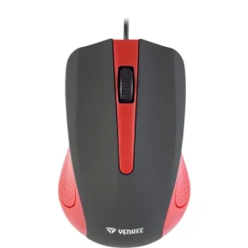 YENKEE Suva červená / Optická myš / 1000 DPI / 3 tlačítka / USB / 1.25 m (8590669176908)
