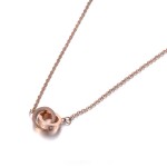 Ocelový náhrdelník Paija Gold- chirurgická ocel, římské číslice, Zlatá 40 cm + 3 cm (prodloužení)