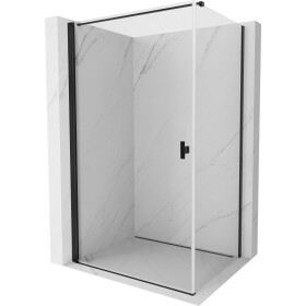 MEXEN/S - Mist-B sprchový kout dveře křídlové 100 x 80, transparent, černá 8A2T-100-080-70-00