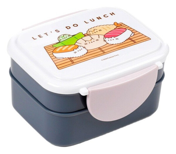 Svačinový box s příborem Bento box Pusheen - Bento Club
