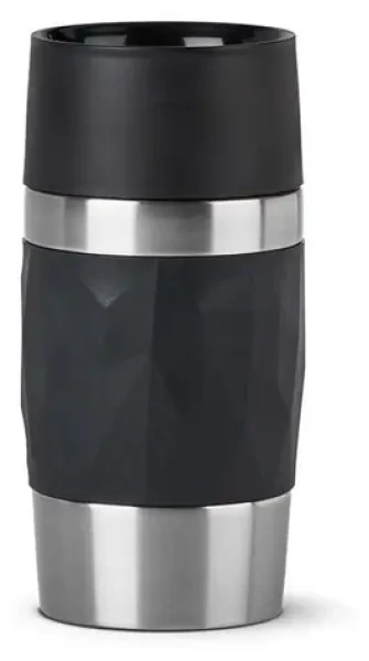 Emsa TRAVEL MUG Compact černá / Termohrnek / nerezová ocel / 0,3 l (N2160100)