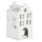 Räder Porcelánový svícen domeček Townhouse 10,5 cm, bílá barva, porcelán