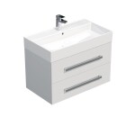 Koupelnová skříňka s umyvadlem SAT Cube Way 80x53x46 cm bílá lesk CUBE46802BISAT CUBE46802BISAT