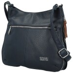 Módní dámská koženková crossbody kabelka Coveri Kisha, tmavě modrá