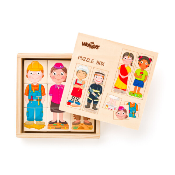 Puzzle - Lidé a povolání z celého světa, v dř. krabičce