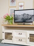 ARTEN (NANO Systems s.r.o.) Rustikální TV stolek POPRAD RTV07 (bílé vosky)
