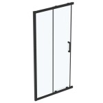 IDEAL STANDARD - Connect 2 Posuvné sprchové dveře, dvoudílné, 100 cm, černá/čiré sklo K9262V3