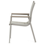 Zahradní židle, hliník, síťovina, béžová, AZC-S1110 GREY