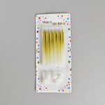 Dortové svíčky HARMONY zlato-bílá 6ks